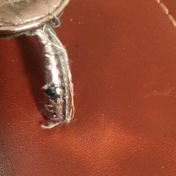 Aldo platinum sandal with 1” heel size 7 - Picture 6 of 8